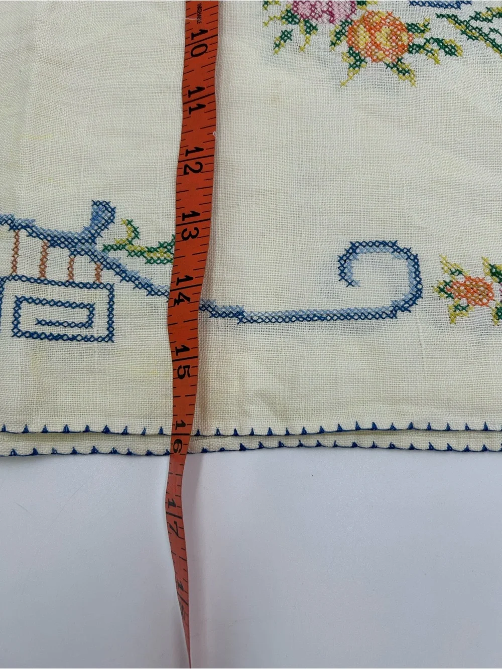 O/S hand stitched